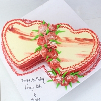 Double Hearts Love Cake - 3Kg